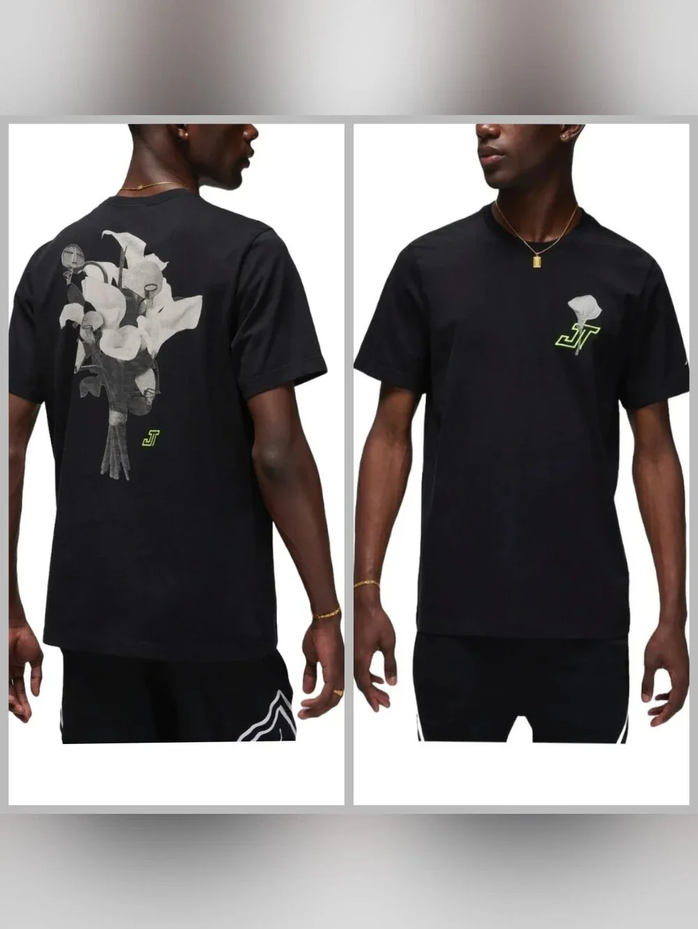 Jordan Air Jordan Tatum Graphic T-shirt  Black Preppy Festival Sporty XL Crewnec